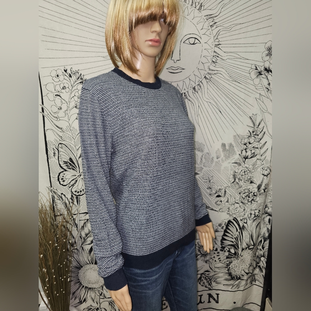 Like New Med. Jack & Jones Navy and White Striped Sweater